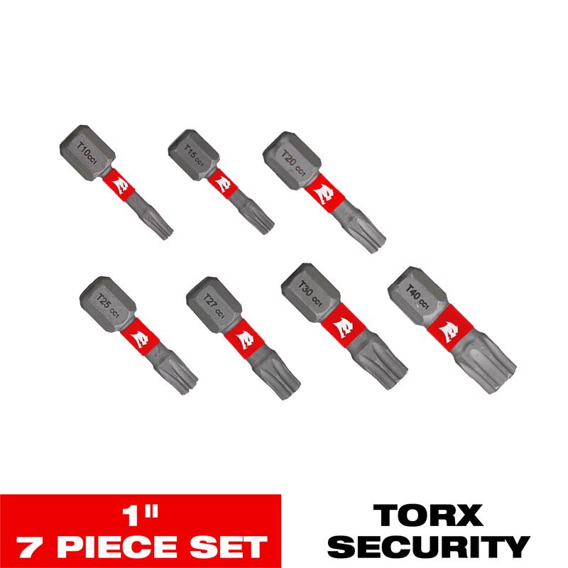 Diablo Torx Security 1 in. L Drive Bit Set Black Oxide 7 pc