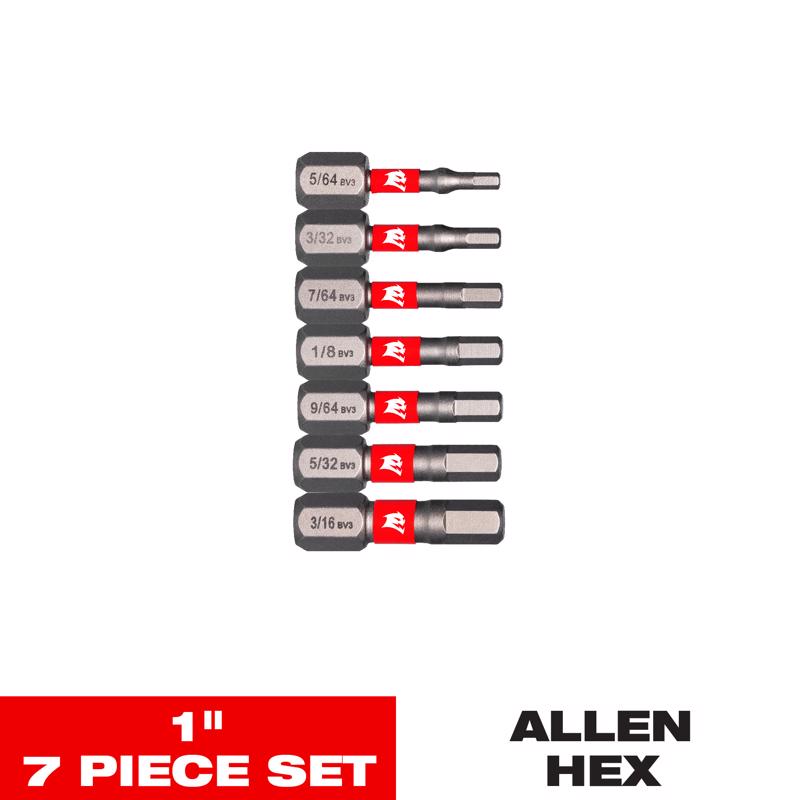 Diablo Hex 1 in. L Drive Bit Set 7 pc