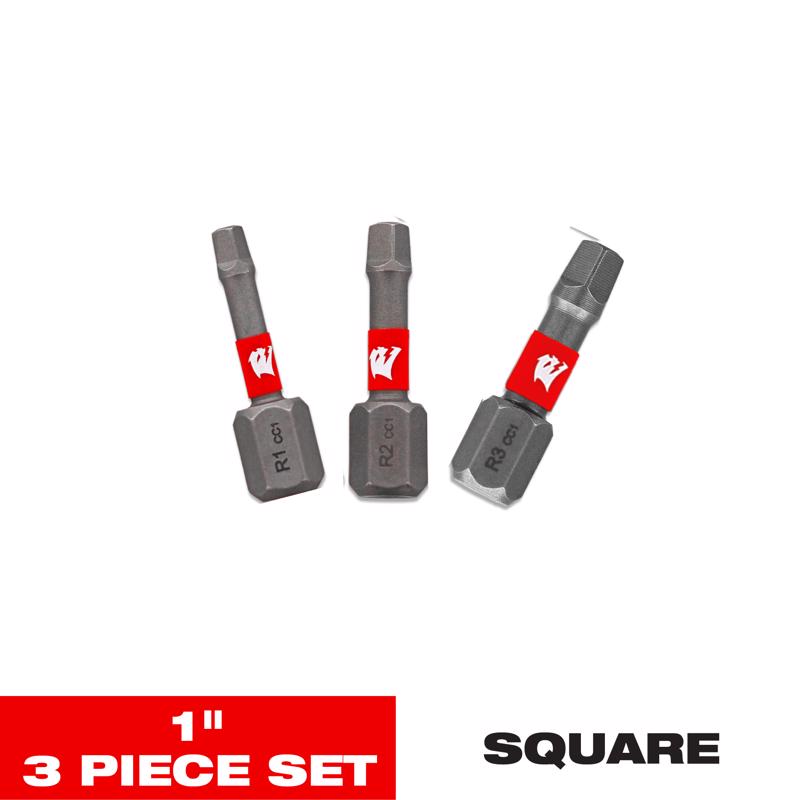 Diablo Square 1 in. L Driver Bit Set Black Oxide 3 pc