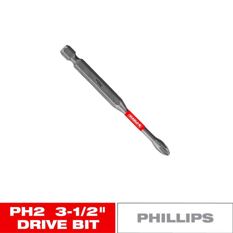 Diablo Phillips #2 X 3-1/2 in. L Driver Bit Black Oxide