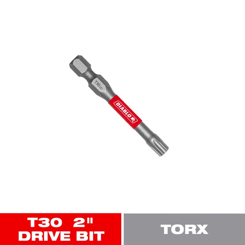 Diablo Torx #30 X 2 in. L Driver Bit Black Oxide