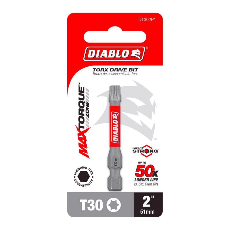 Diablo Torx #30 X 2 in. L Driver Bit Black Oxide