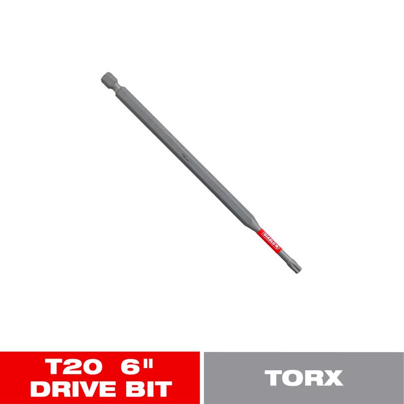 Diablo Torx #20 X 6 in. L Driver Bit Black Oxide