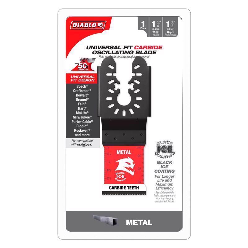 Diablo 1-1/4 in. X 1-1/4 in. W Carbide Oscillating Blade Metal