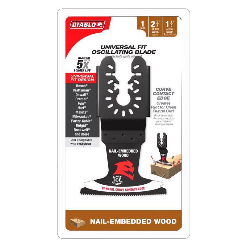 Diablo 2-1/2 in. W Bi-Metal Curve Contact Edge Oscillating Blade Nail-Embedded Wood