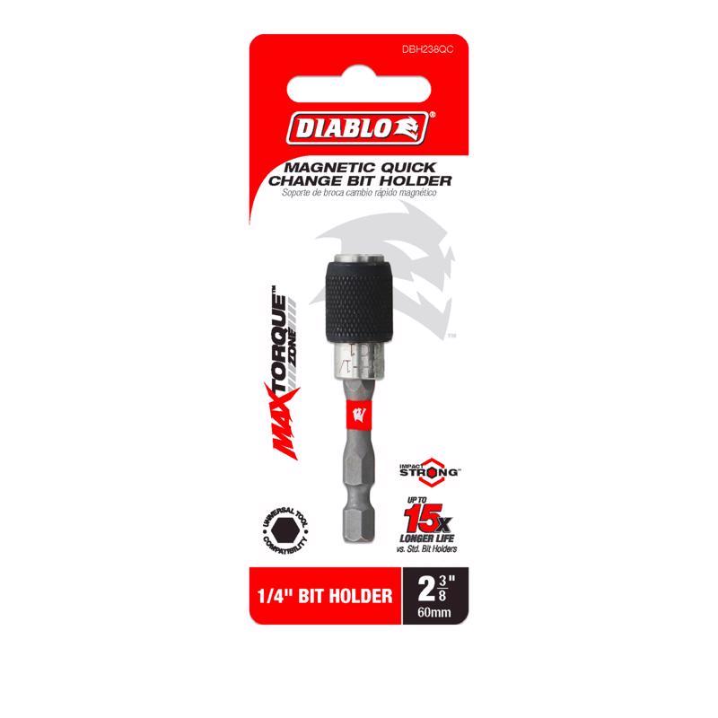 Diablo Hex 2-3/8 in. L Quick-Change Magnetic Bit Holder Black Oxide