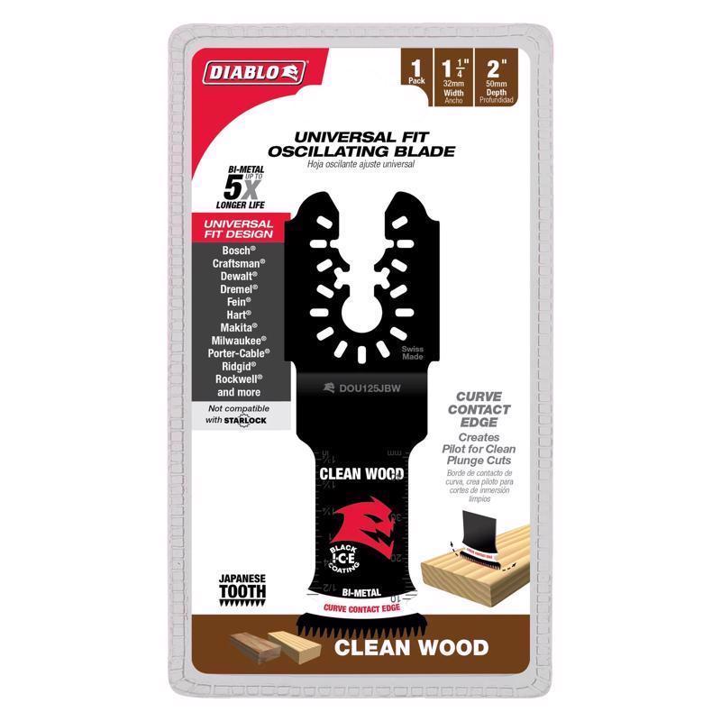 Diablo 1-1/4 in. X 1-1/4 in. W Bi-Metal Oscillating Blade Clean Wood