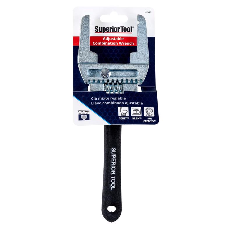 Superior Tool Adjustable Locknut Wrench Black