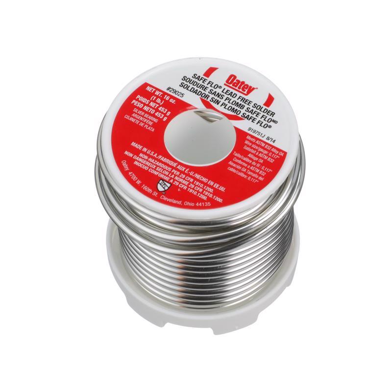 Oatey Safe-Flo 16 oz Lead-Free Plumbing Wire Solder 0.125 in. D Metal