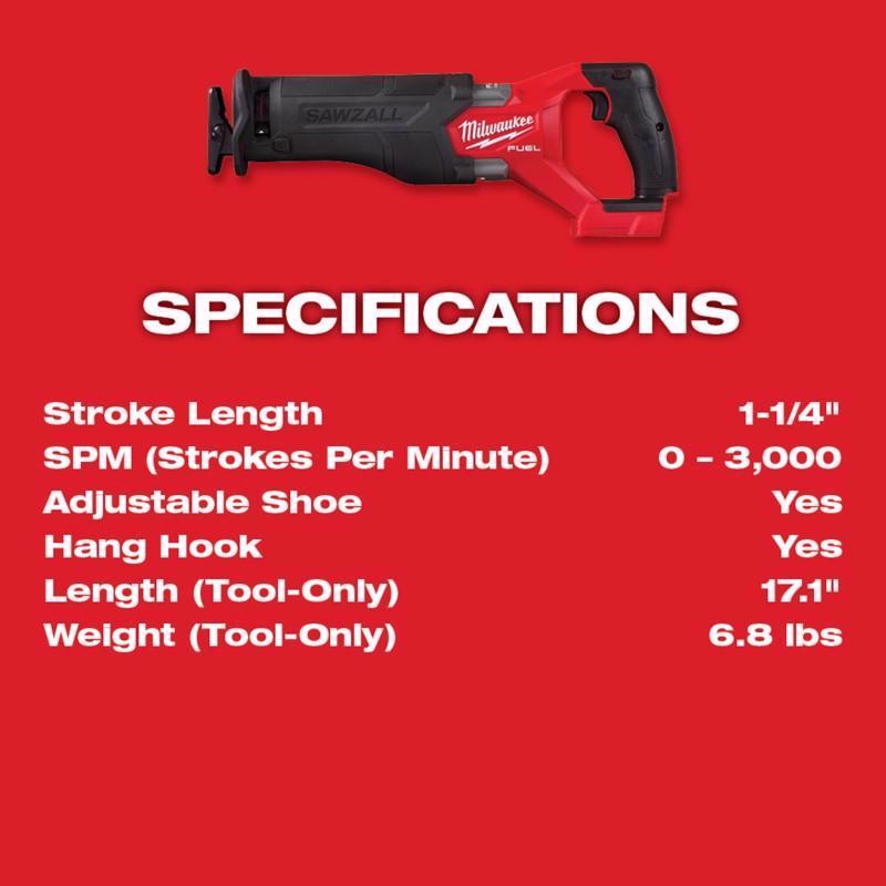 Milwaukee M18 FUEL Cordless Brushless Reciprocating Saw Tool Only