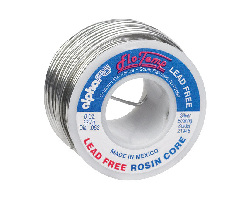 Alpha Fry 8 oz Lead-Free Rosin Core Solder Wire 0.062 in. D Silver Bearing