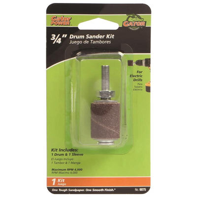 Gator 3/4 in. D X 3/4 in. L Aluminum Oxide Drum Sander Kit 50 Grit Coarse
