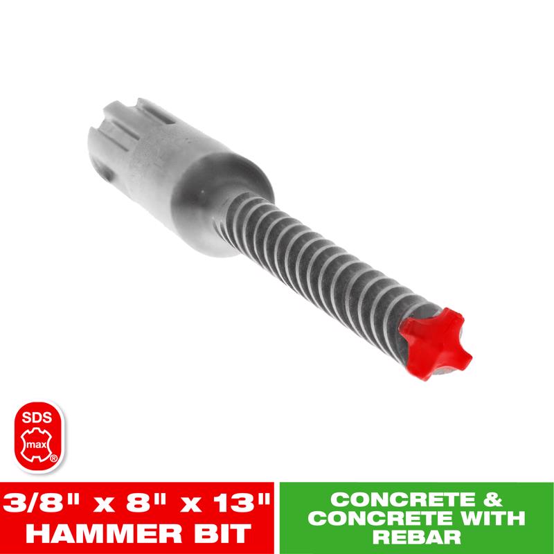 Diablo Rebar Demon 3/8 in. X 13 in. L Carbide Tipped Hammer Drill Bit SDS-Max Shank