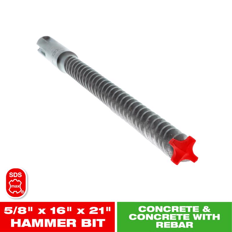 Diablo Rebar Demon 5/8 in. X 21 in. L Carbide Tipped Hammer Bit Set SDS-Max Shank