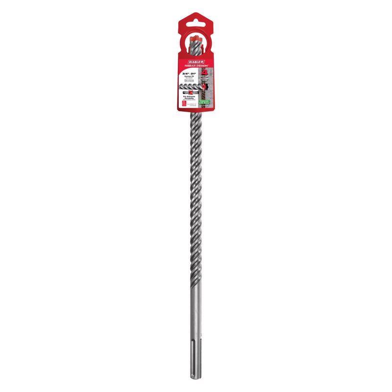 Diablo Rebar Demon 3/4 in. X 21 in. L Carbide Tipped Hammer Drill Bit SDS-Max Shank