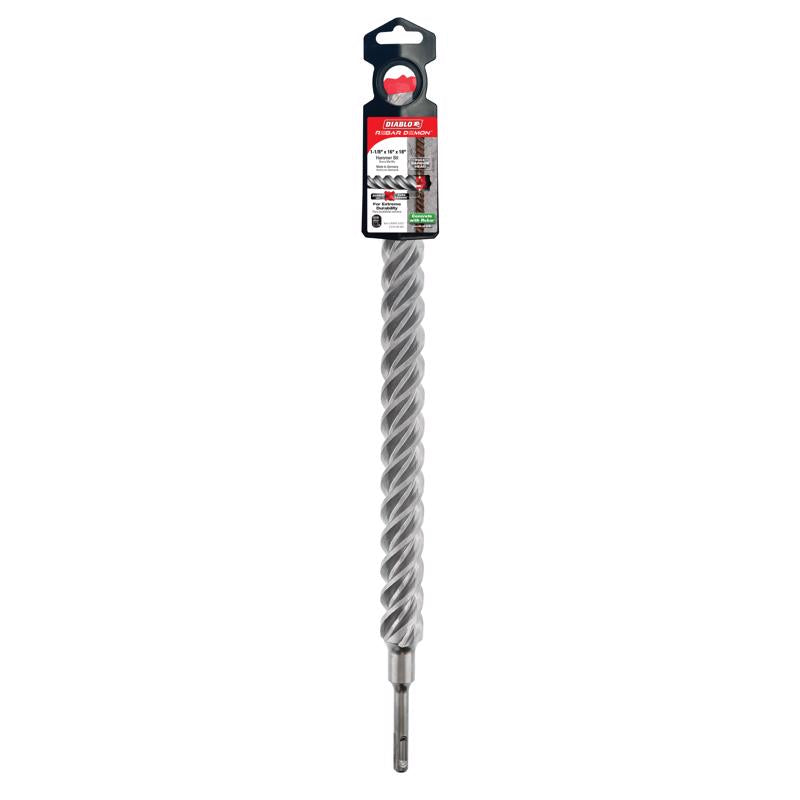 Diablo Rebar Demon 1-1/8 in. X 18 in. L Carbide Hammer Drill Bit SDS-Plus Shank