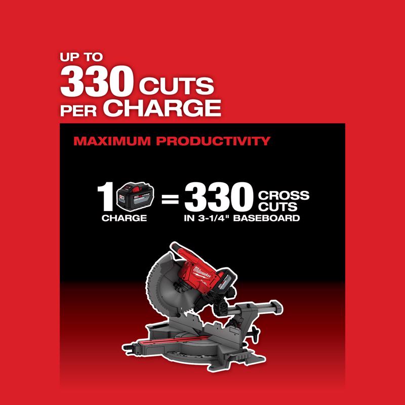 Milwaukee M18 FUEL 12 in. Cordless Brushless Dual-Bevel Sliding Compound Miter Saw Tool Only