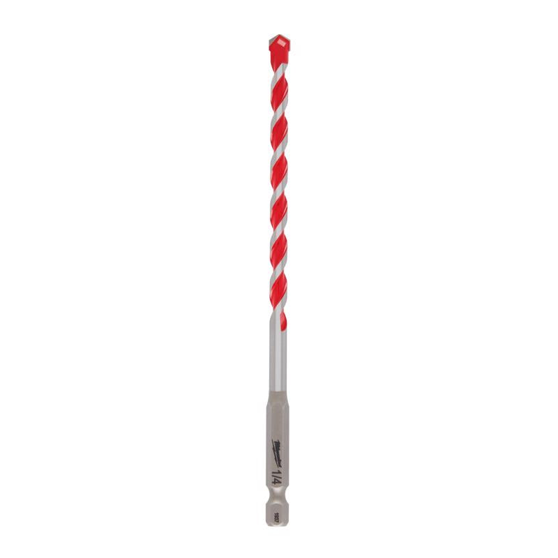 Milwaukee Shockwave 1/4 in. X 6 in. L Carbide Hammer Drill Bit Hex Shank