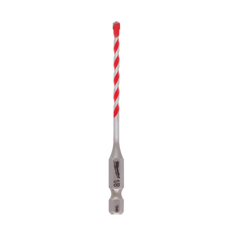 Milwaukee Shockwave 1/8 in. X 3-1/2 in. L Carbide Hammer Drill Bit Hex Shank