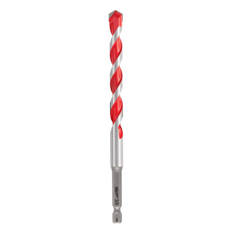 Milwaukee Shockwave 3/8 in. X 6 in. L Carbide Hammer Drill Bit Hex Shank