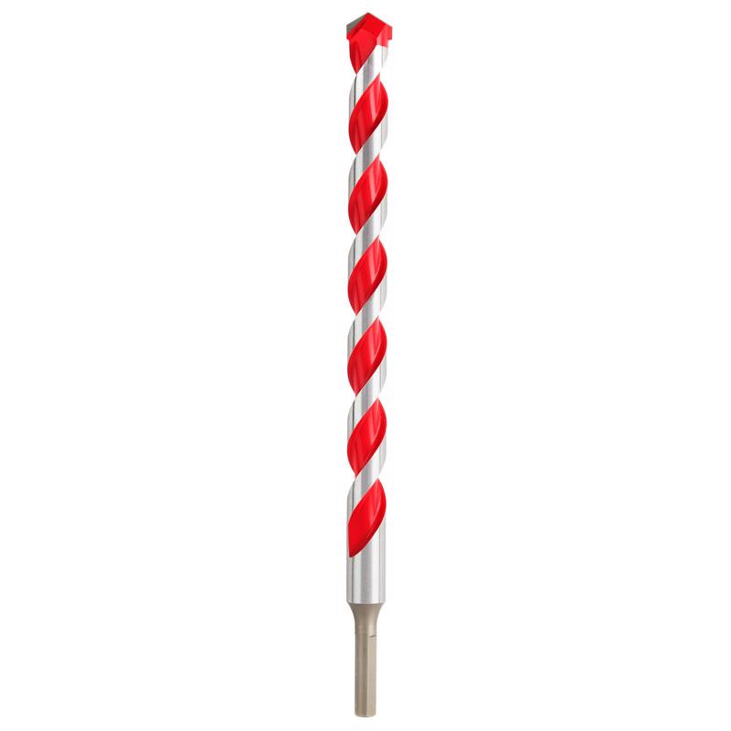Milwaukee Shockwave 3/4 in. X 12 in. L Carbide Hammer Drill Bit 3-Flat Shank