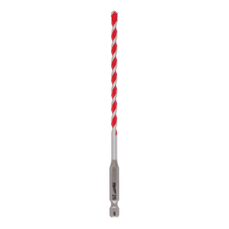 Milwaukee Shockwave 3/16 in. X 6 in. L Carbide Hammer Drill Bit Hex Shank