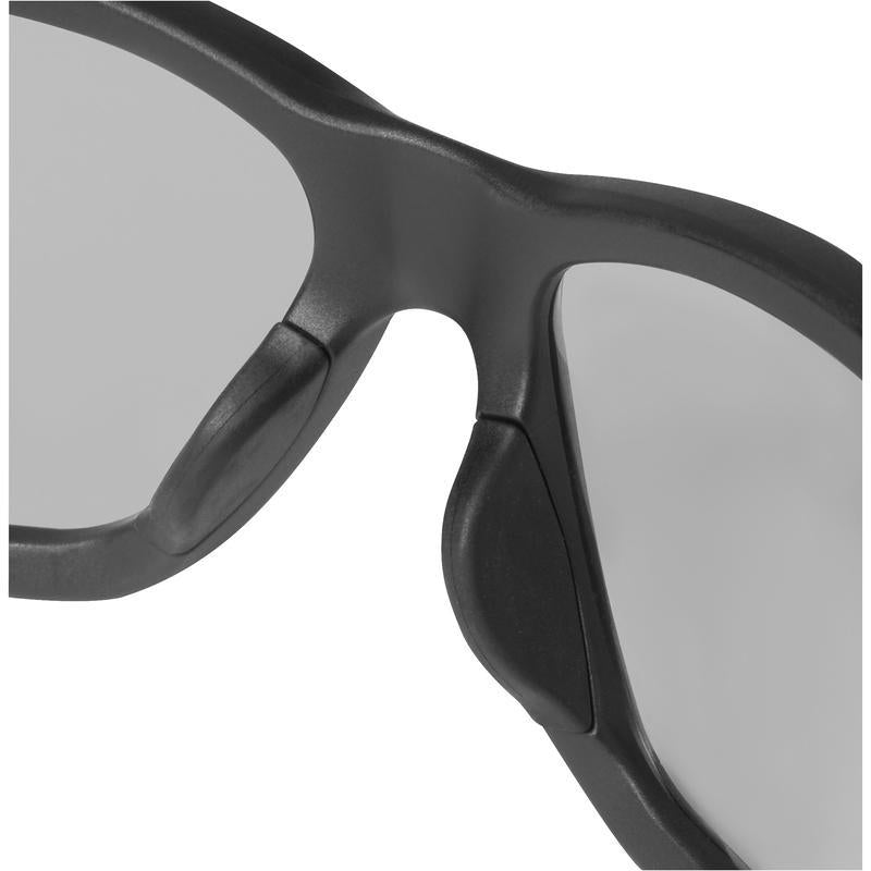 Milwaukee Anti-Fog Impact-Resistant Safety Glasses Gray Lens Black/Red Frame