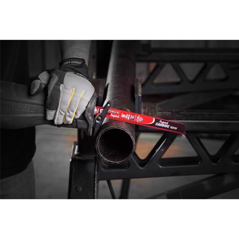 Diablo Amped 9 in. Carbide Tipped Reciprocating Saw Blade 8 TPI 3 pk