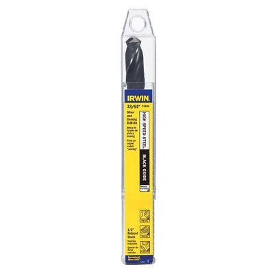 Irwin 33/64 in. X 6 in. L High Speed Steel Drill Bit Straight Shank