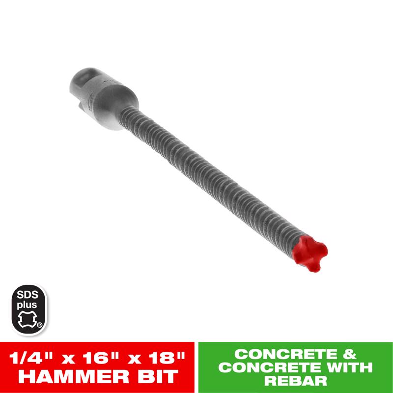 Diablo Rebar Demon 1/4 in. X 18 in. L Carbide Hammer Drill Bit SDS-Plus Shank