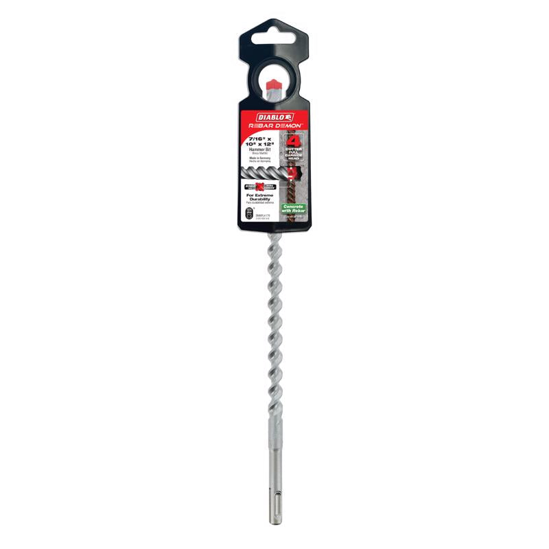 Diablo Rebar Demon 7/16 in. X 12 in. L Carbide Hammer Drill Bit SDS-Plus Shank