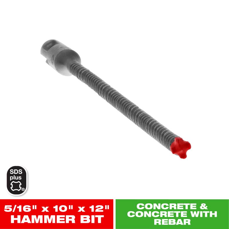 Diablo Rebar Demon 5/16 in. X 12 in. L Carbide Hammer Drill Bit SDS-Plus Shank
