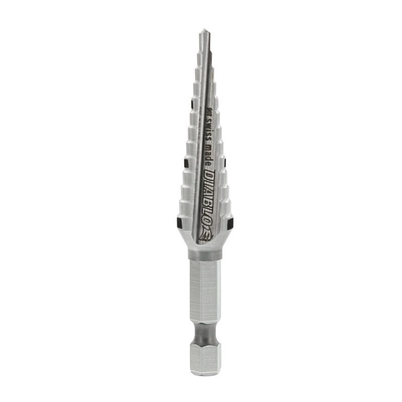 Diablo 1/2 in. X 3-1/32 in. L Metal Impact Step Drill Bit Hex Shank