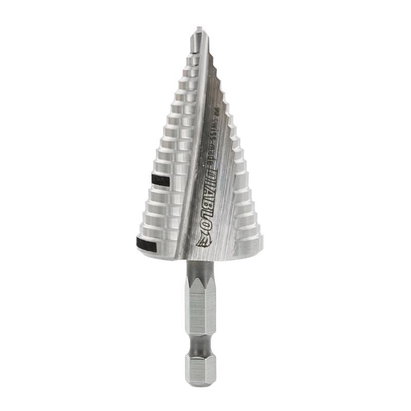 Diablo 1-1/8 in. X 3-1/32 in. L Metal Impact Step Drill Bit Hex Shank