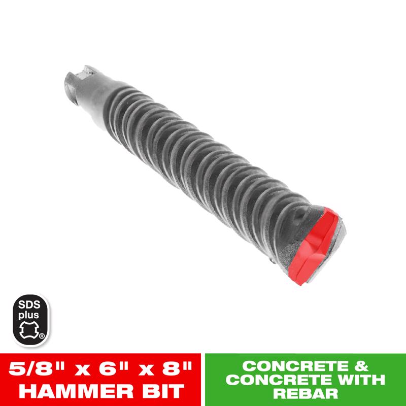 Diablo 5/8 in. X 8 in. L Carbide Tipped 2-Cutter Hammer Drill Bit SDS-Plus Shank