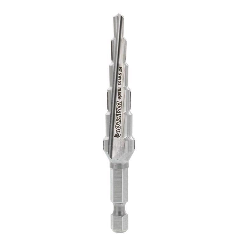 Diablo 1/2 in. X 3-3/8 in. L Metal Impact Step Drill Bit Hex Shank