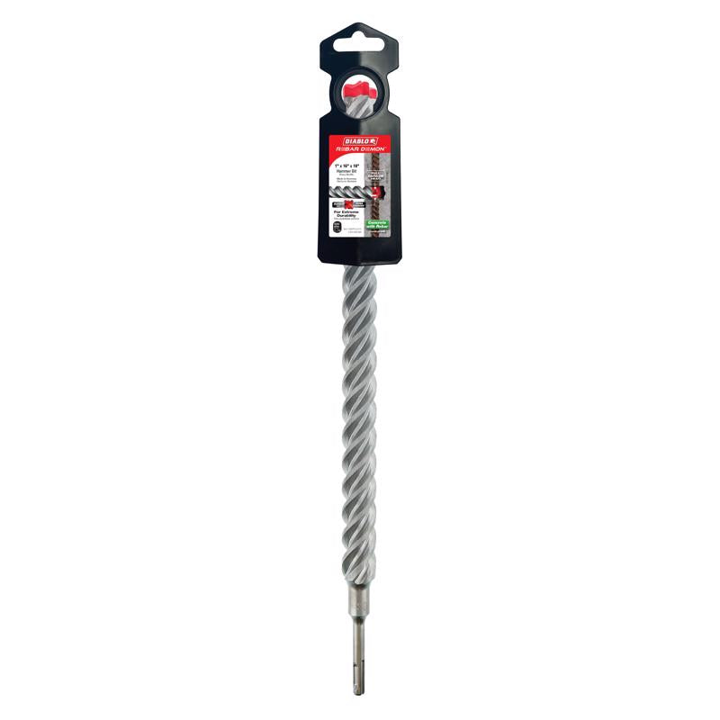 Diablo Rebar Demon 1 in. X 18 in. L Carbide Hammer Drill Bit SDS-Plus Shank