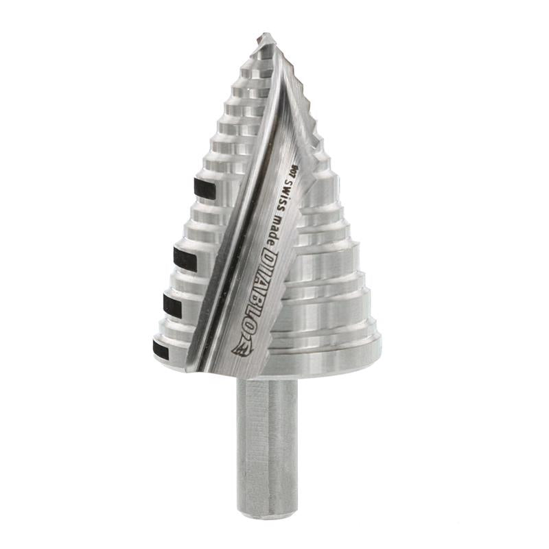 Diablo 1-3/8 in. X 2-29/32 in. L Metal Step Drill Bit 3-Flat Shank