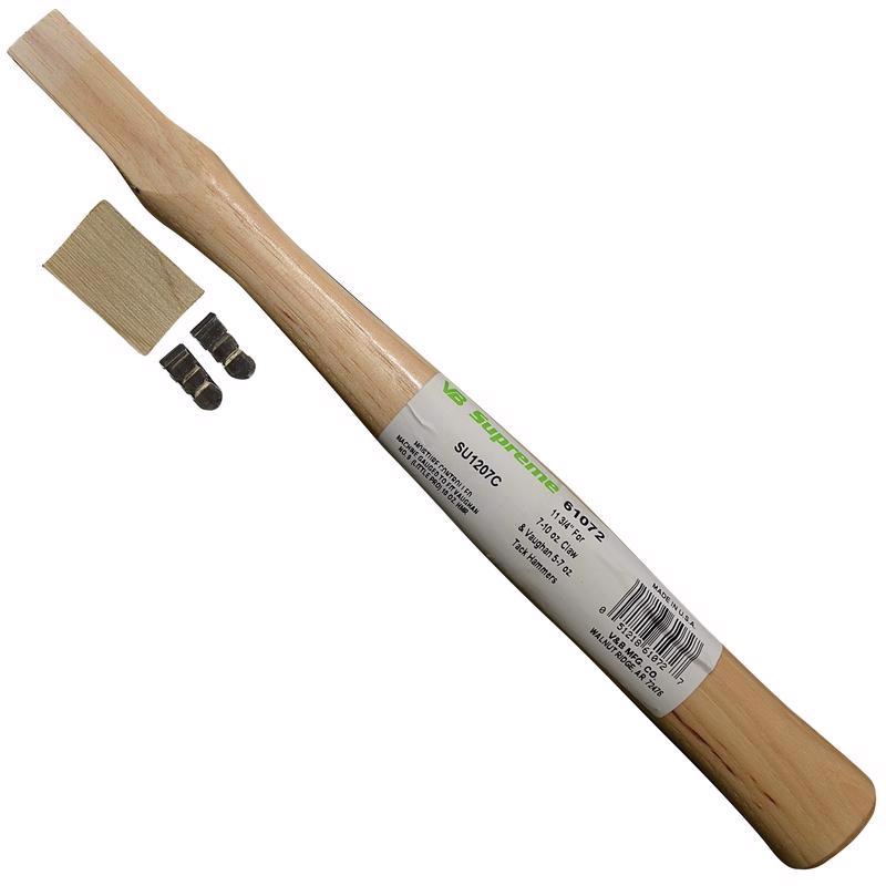 Vaughan 12 in. American Hickory Claw Hammer Replacement Handle Natural