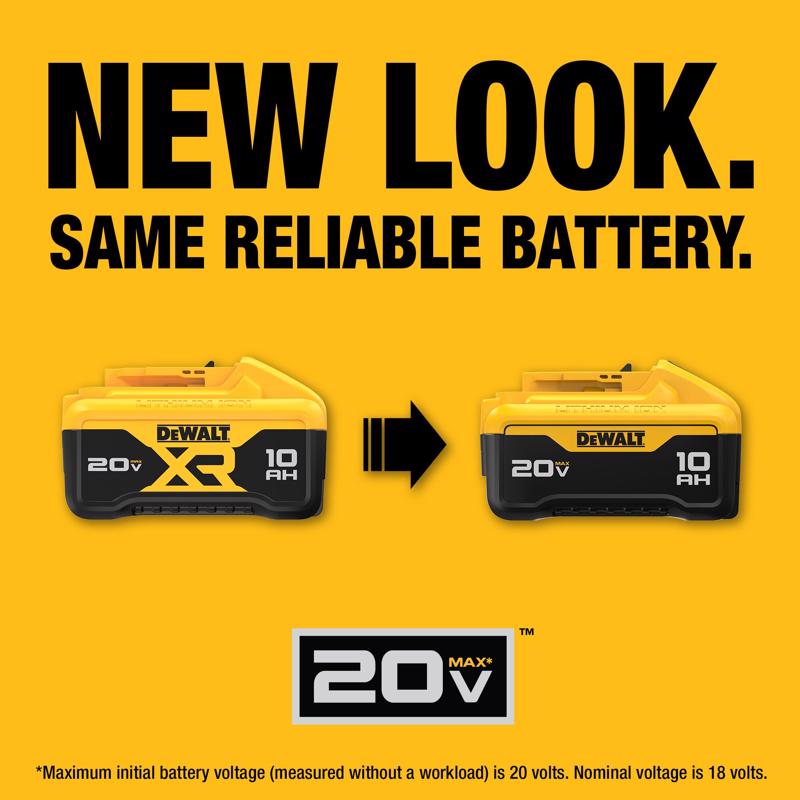 DeWalt 20V MAX DCB210-2 10 Ah Lithium-Ion Battery 2 pc