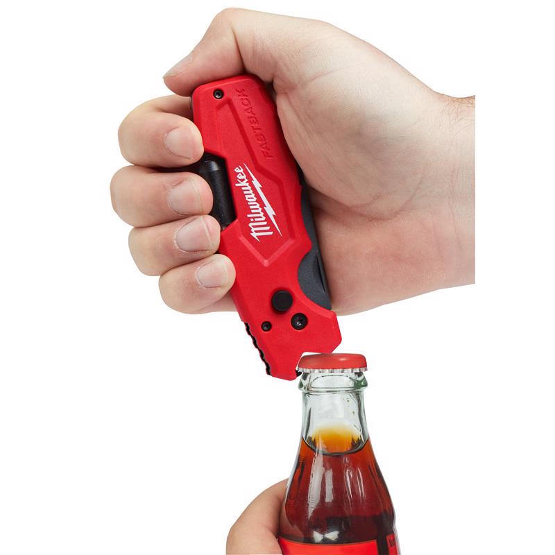 Milwaukee Fastback 8-3/4 in. Folding 6-in-1 Utility Knife Red
