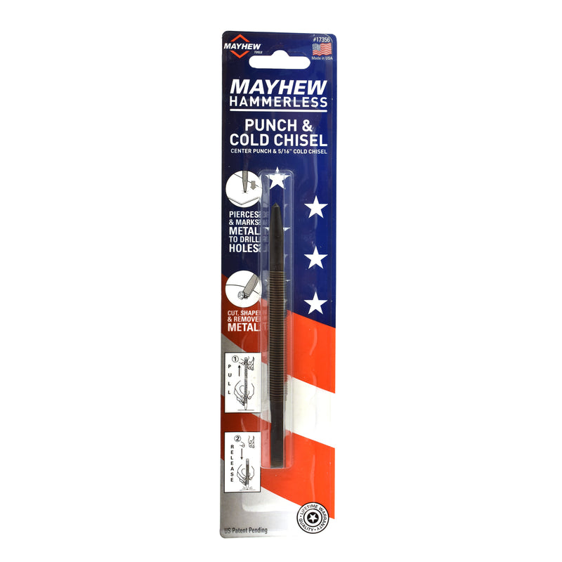 Mayhew Steel Center Punch and Cold Chisel 7-1/2 in. L