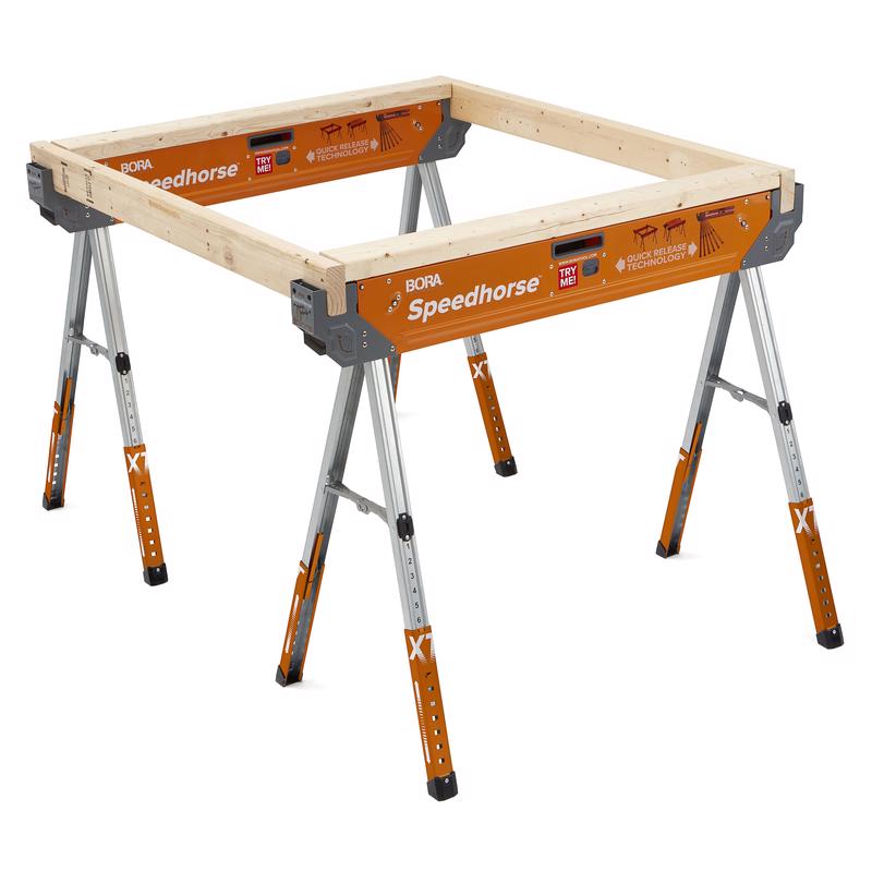 Bora Speedhorse 45.13 in. H X 5.95 in. W X 3.3 in. D Adjustable Sawhorse 1500 lb. cap.