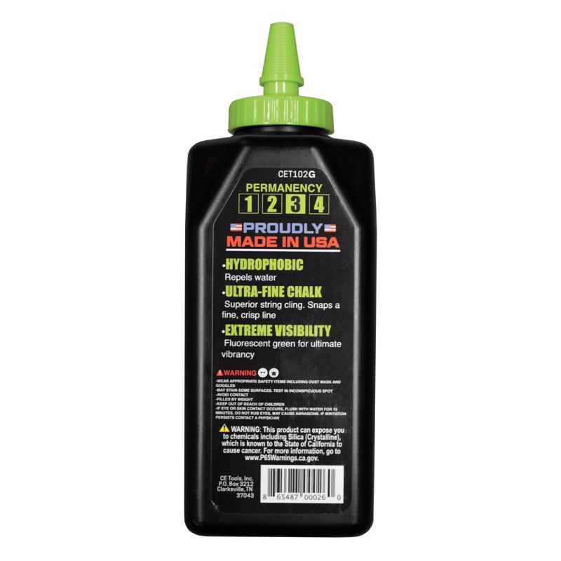 CE Tools 10 oz Standard Extreme Visibility Marking Chalk Fluorescent Green