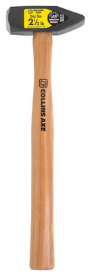Collins 2.5 lb Steel Cross Peen Blacksmith Hammer 16 in. Hickory Handle