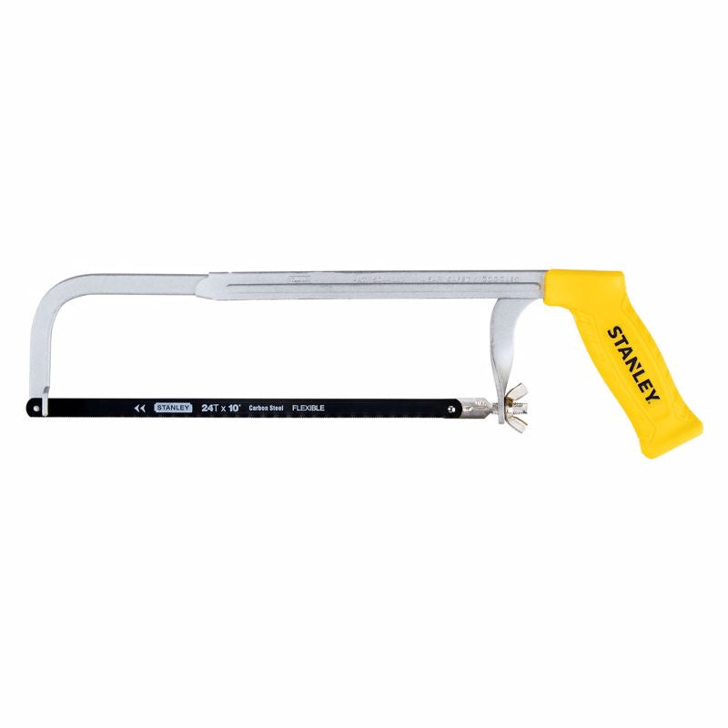 Stanley 10 in. Carbon Steel Adjustable Hacksaw Black/Yellow