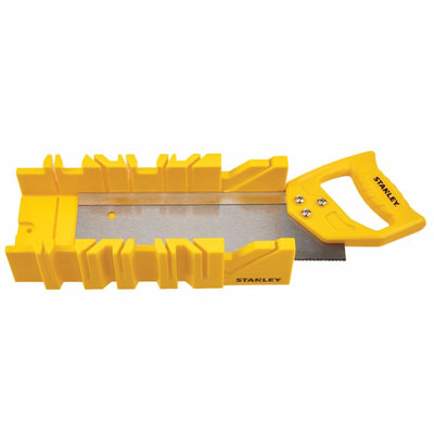 Stanley 11 in. L X 3.6 in. W Plastic Miter Box with Saw Yellow