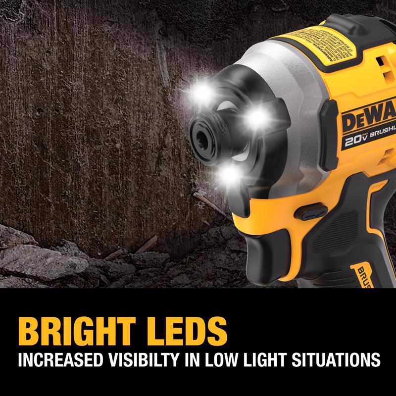 DeWalt 20V MAX ATOMIC 1/4 in. Cordless Brushless 3-Speed Impact Driver Tool Only