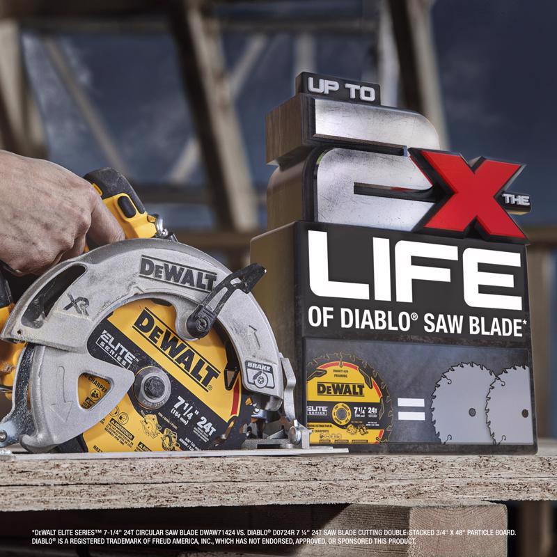 DeWalt Elite Series 7-1/4 in. D X 5/8 in. Carbide Circular Saw Blade 24 teeth
