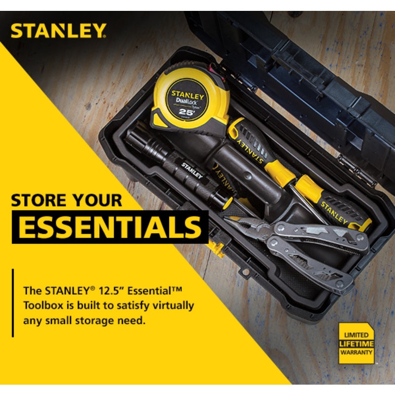 Stanley Essential 12.5 in. Tool Box Black/Yellow